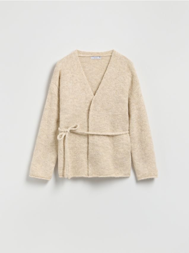 Cardigan with tie detail - RESERVED