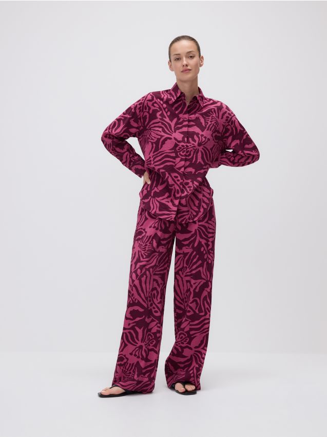 Viscose overhemd met patroon - RESERVED