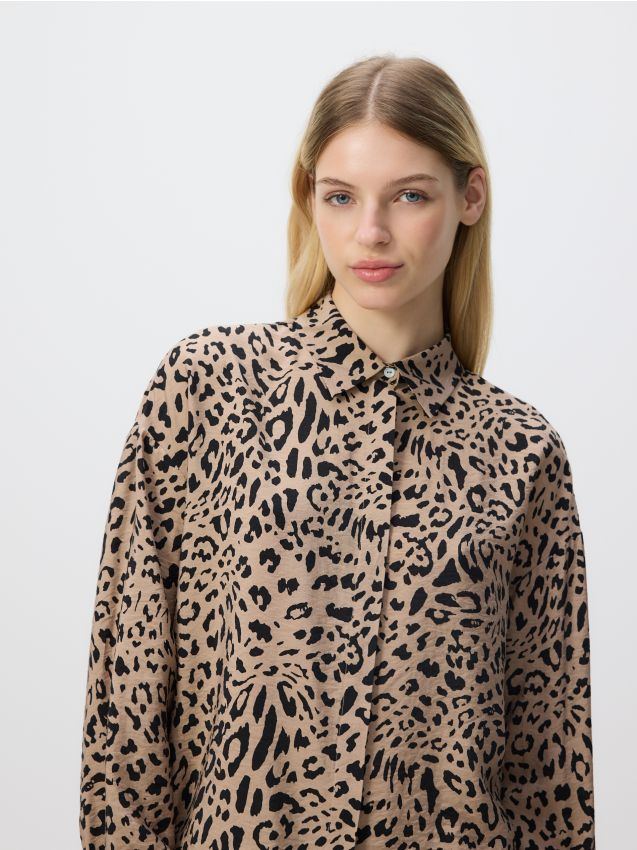 Patterned viscose shirt - RESERVED