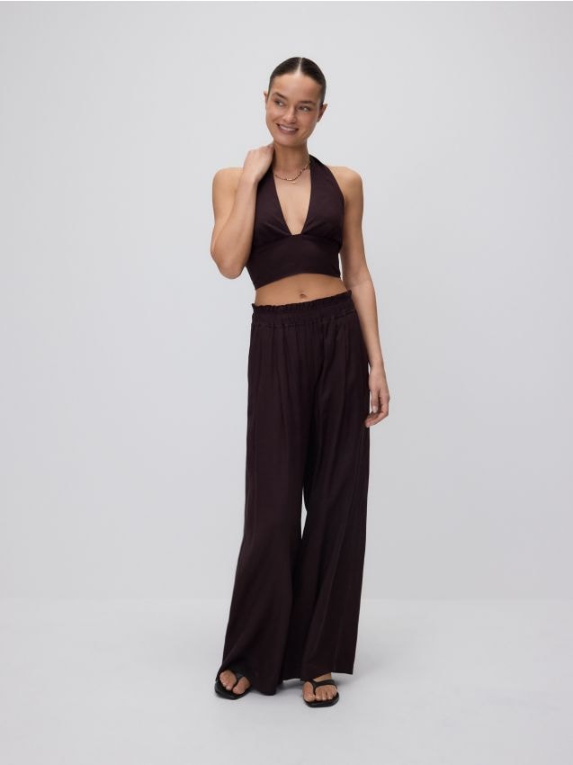 Linen blend top - RESERVED