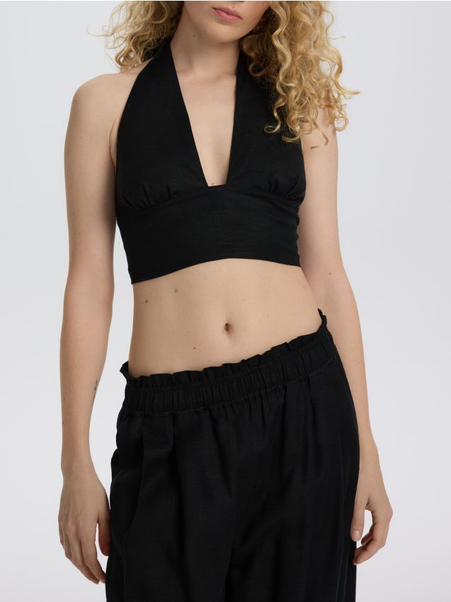 Linen blend top - RESERVED