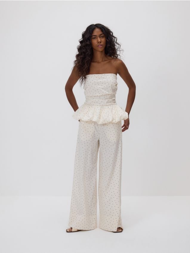 Draped peplum top - RESERVED