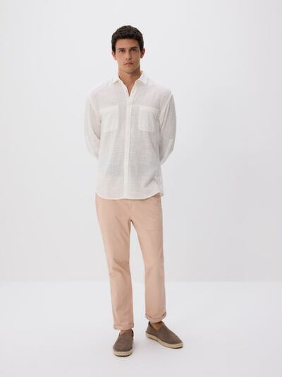 Chino slim cotton rich trousers