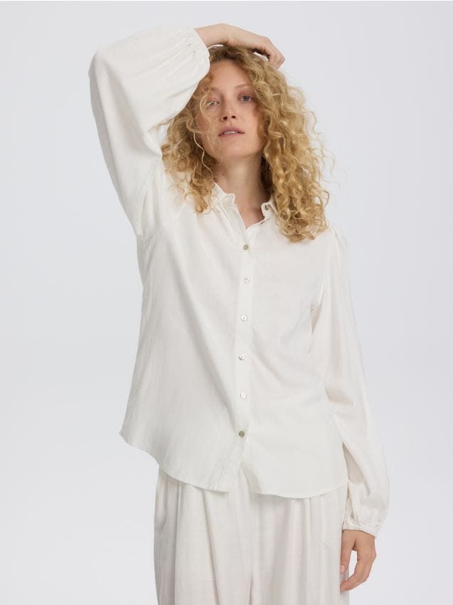 Linen blend shirt - RESERVED