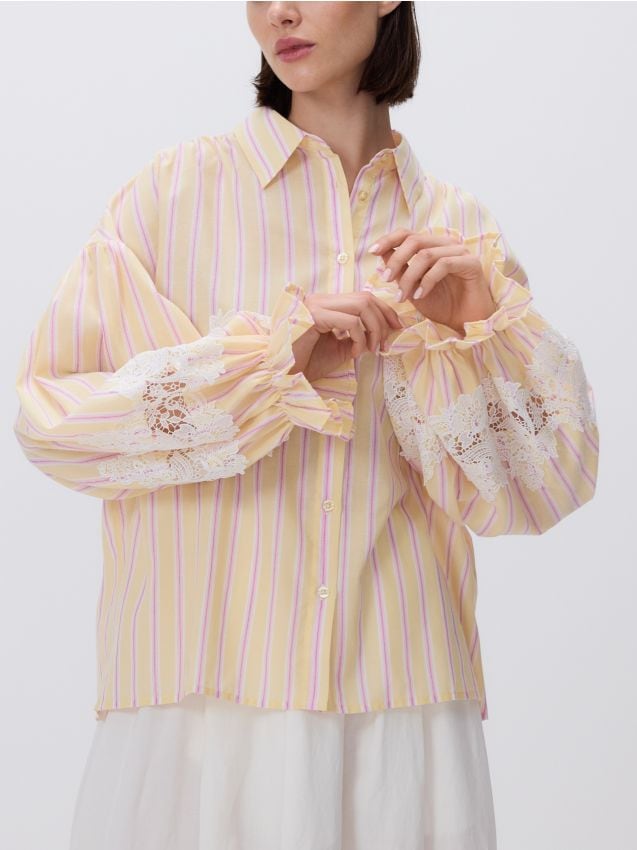 Shirt with lace insert - RESERVED