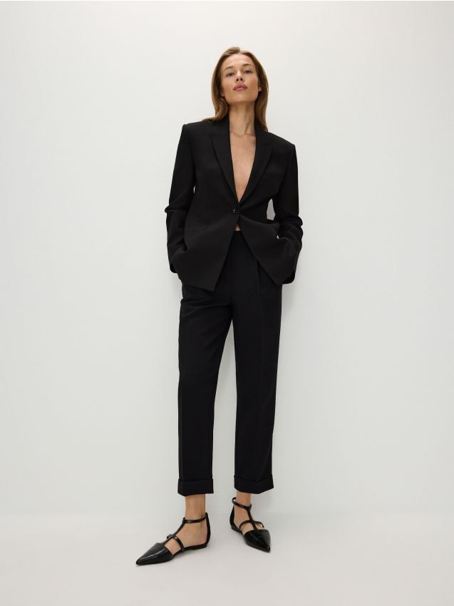 Broek met omslag - RESERVED
