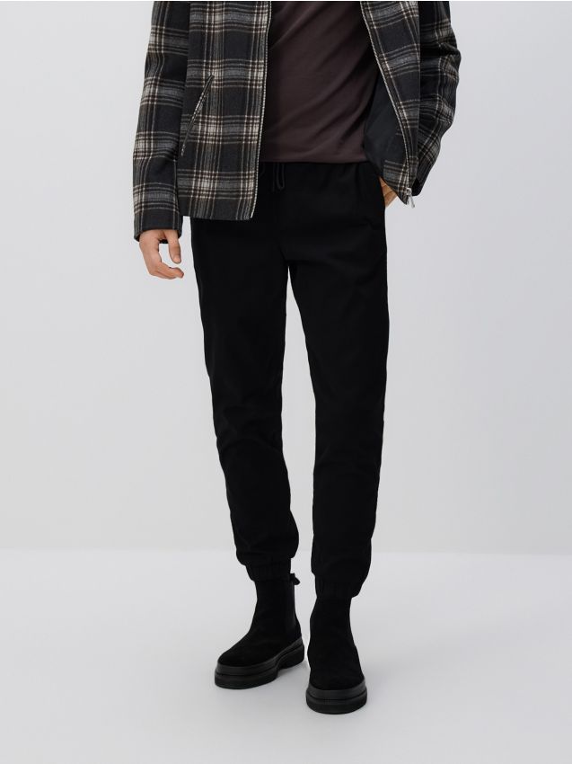 Reserved - Pantaloni jogger din bumbac - negru