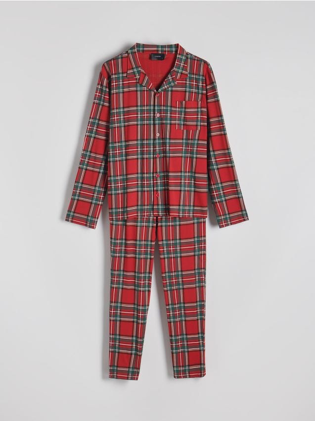 Christmas check two piece pyjama set - RESERVED