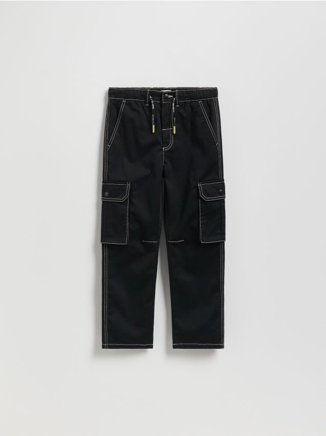 Trousers with contrasting stitching - RESERVED