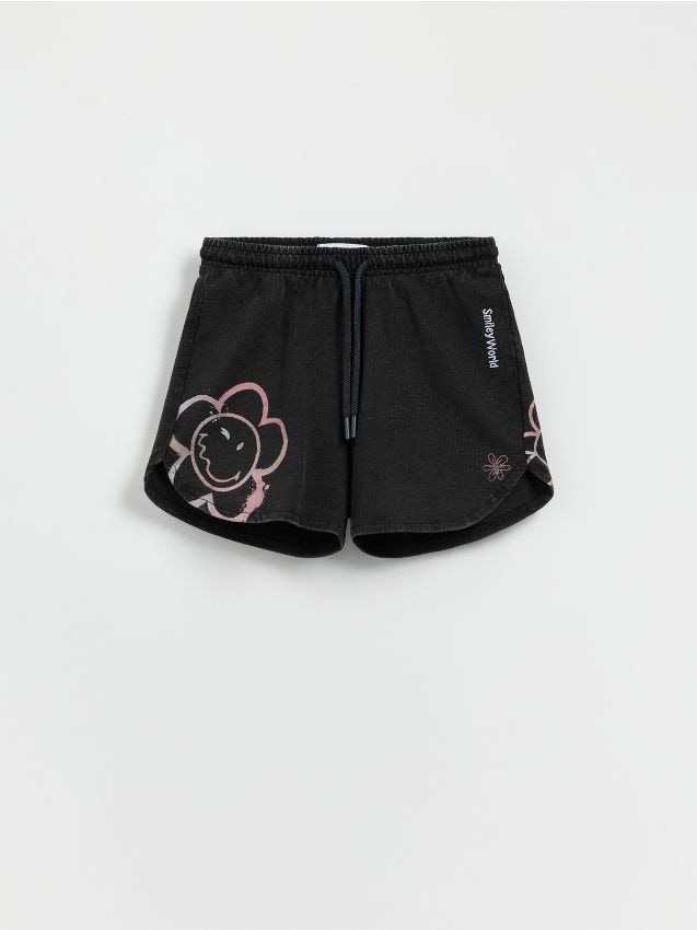 Reserved - Pantaloni scurți SmileyWorld® - negru
