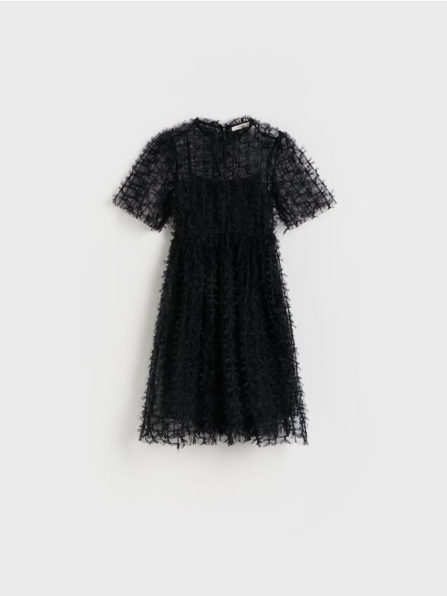 Reserved - GIRLS` DRESS - negru