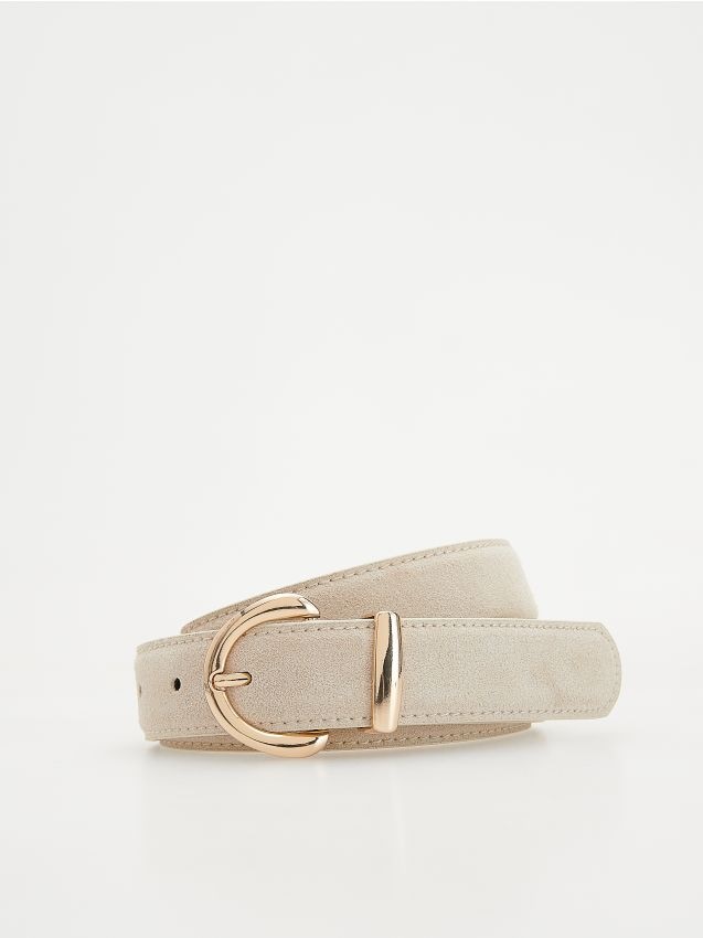 Suede belt with buckle - RESERVED