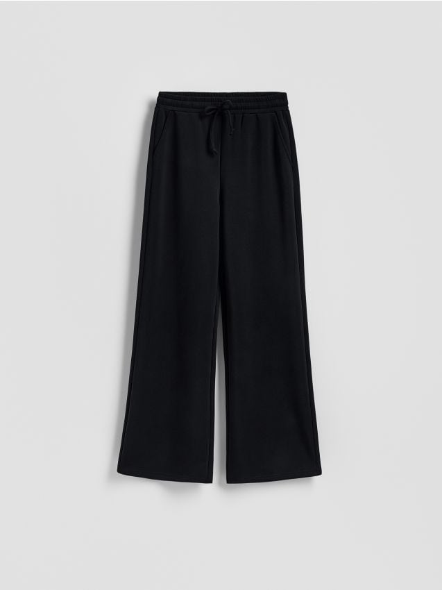 Reserved - Pantaloni cu crac larg - negru