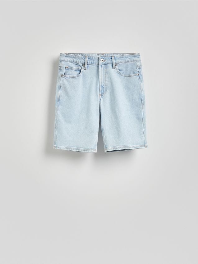 Reserved - Pantaloni scurți regular din denim - albastru