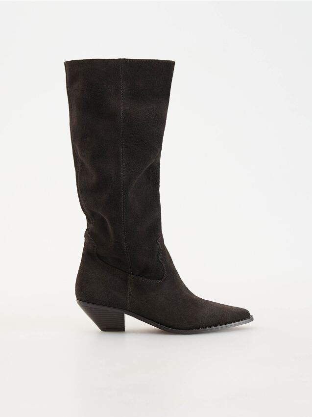 Reserved - ladies` boots - negru-antracit