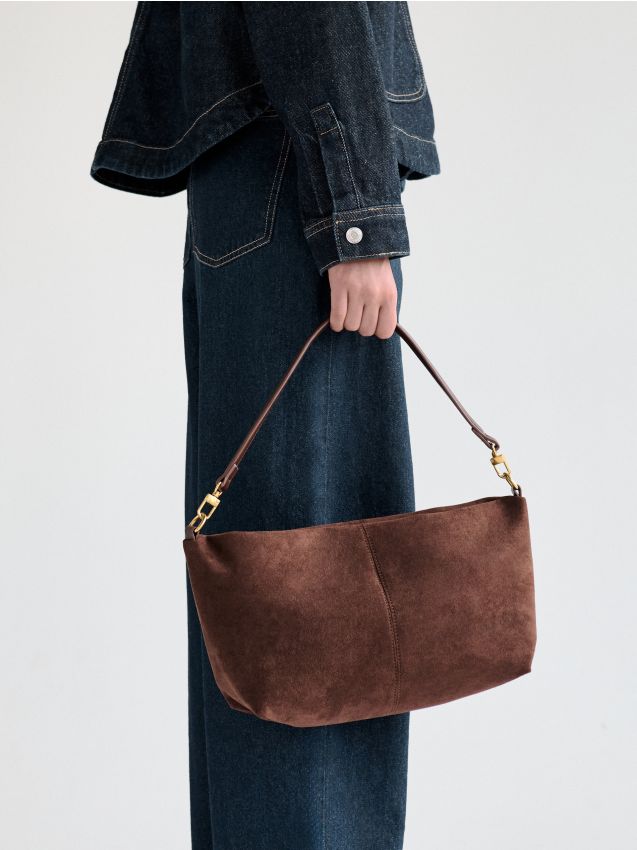Sac bandoulière en daim synthétique - RESERVED