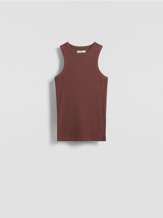 Bomuldsrig top - RESERVED