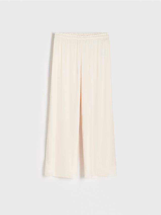 Reserved - Pantaloni din satin - crem