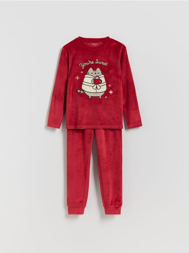 Pusheen-pyjamassæt i velour - RESERVED