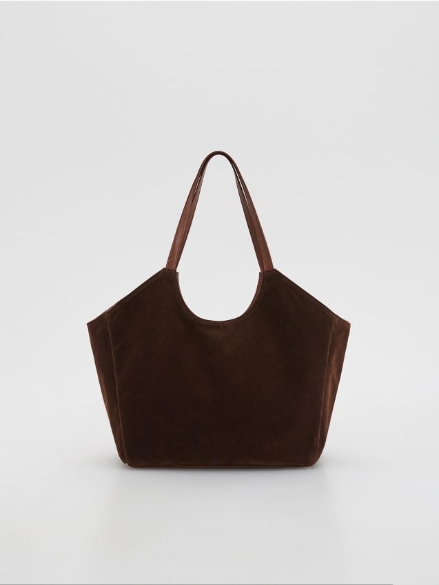 Shopper tas van imitatie-suède - RESERVED