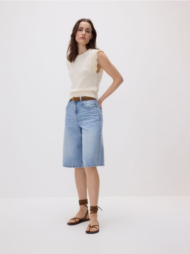 Knit top with cotton