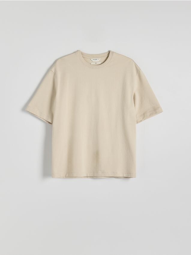 Reserved - tricou uni boxy - bej