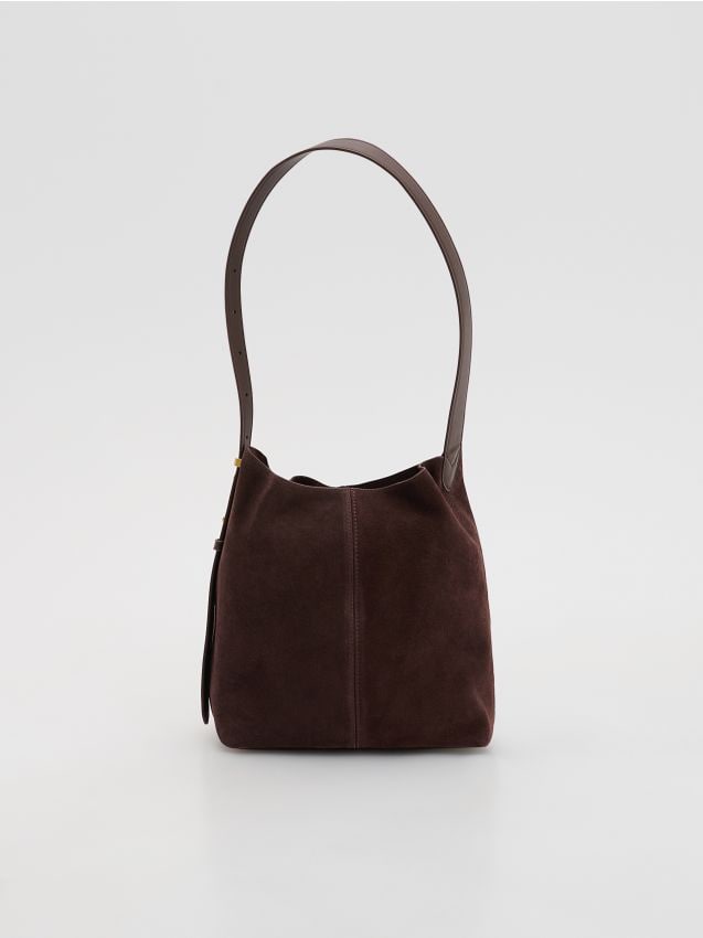 Zamszowa torebka hobo - RESERVED