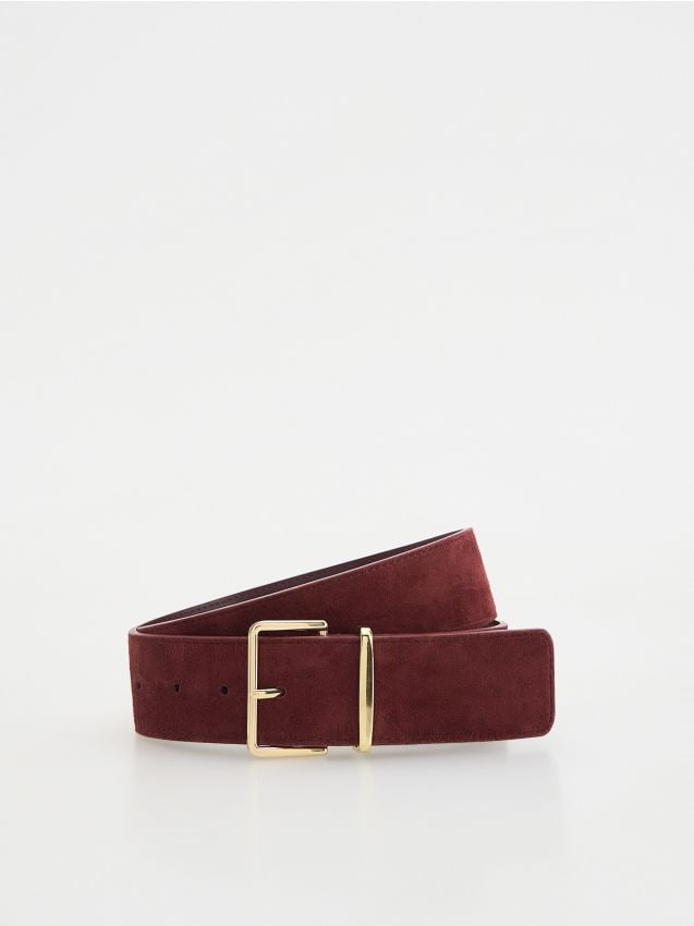 Suede belt with buckle - RESERVED