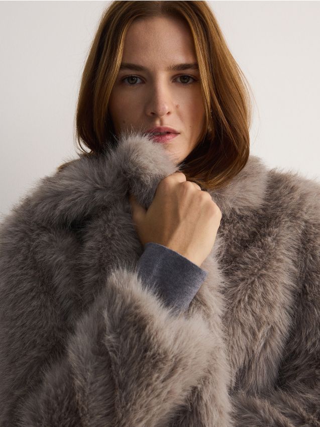 Faux fur jacket - RESERVED