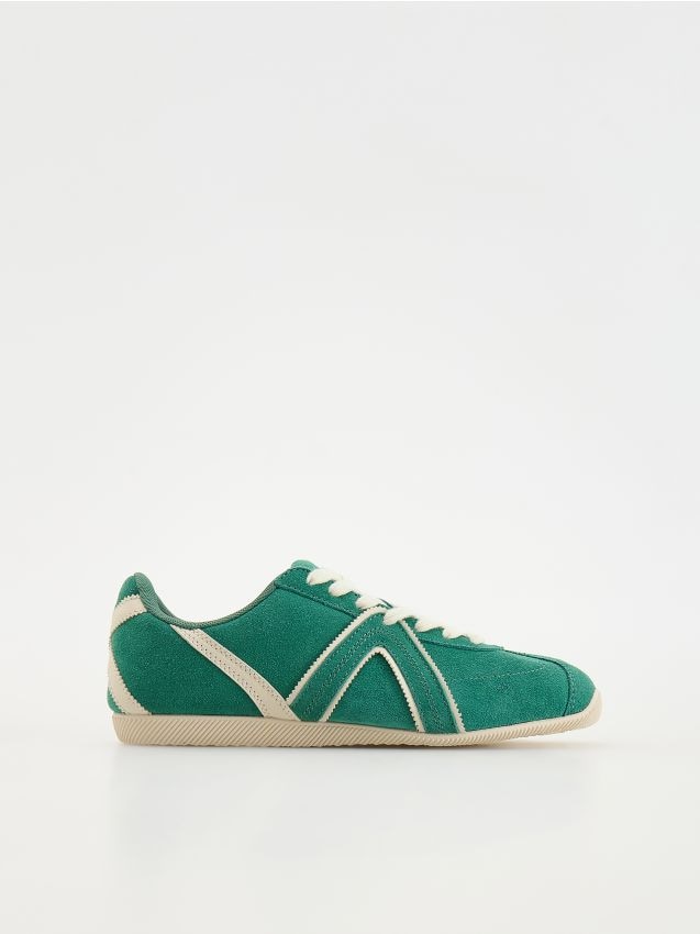 Leather rich sneakers with inserts - RESERVED