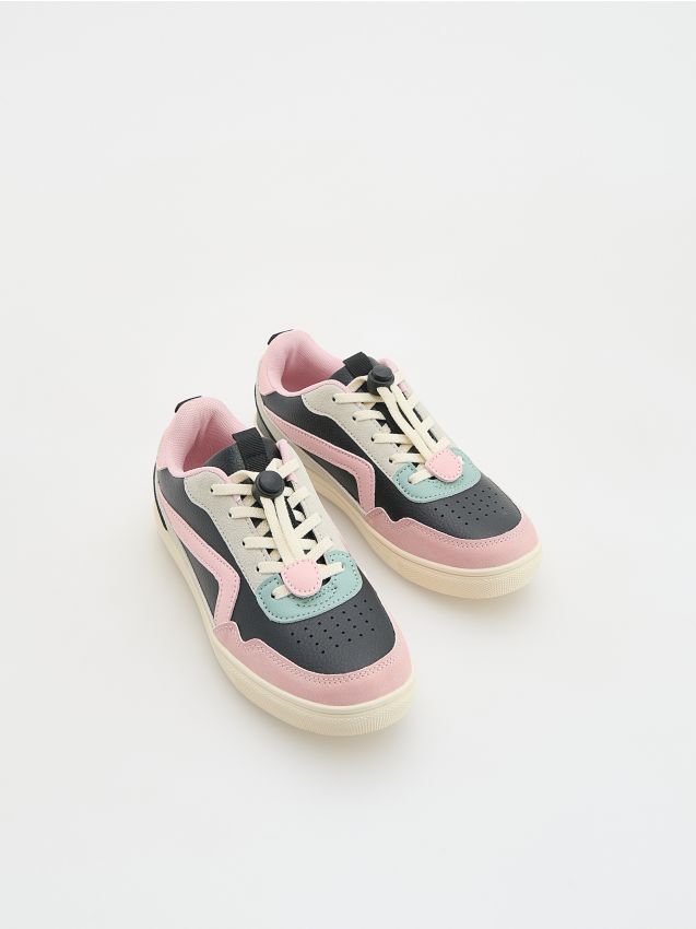 Leather imitation trainers - RESERVED