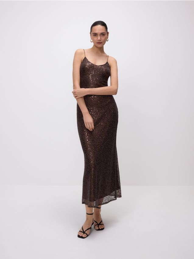 Maxi-robe à sequins - RESERVED