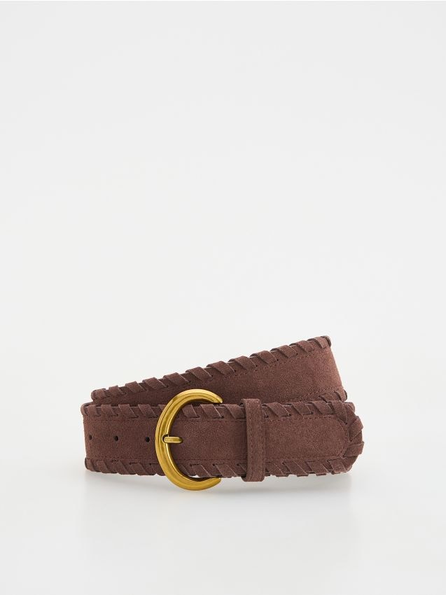 Suede belt with buckle - RESERVED