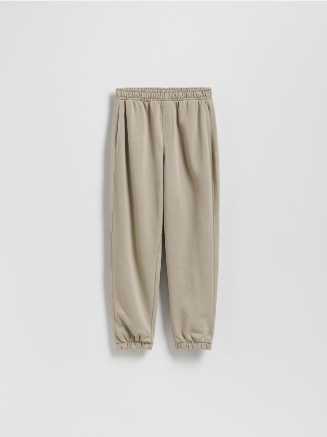 Reserved - Pantaloni jogger din bumbac - bej