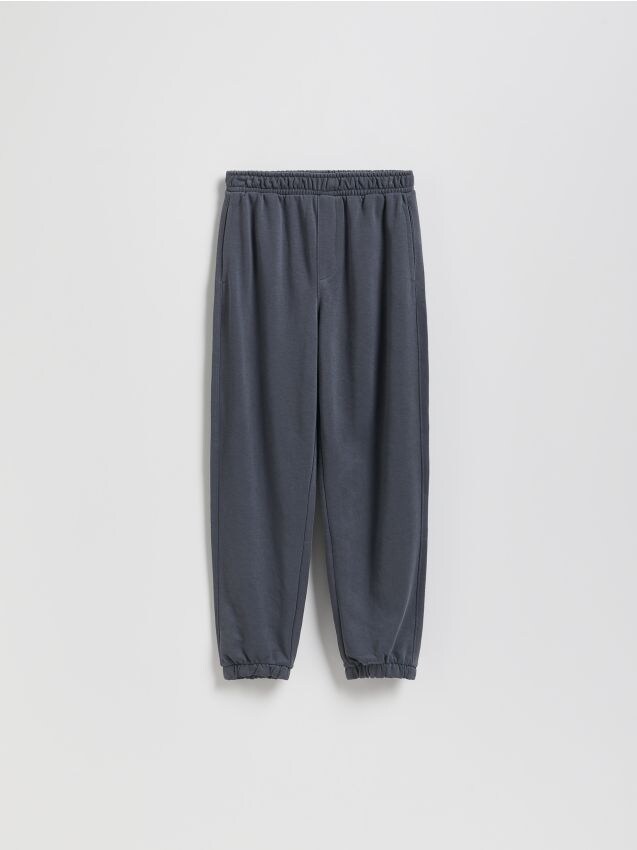 Reserved - Pantaloni jogger din bumbac - Albastru metalizat