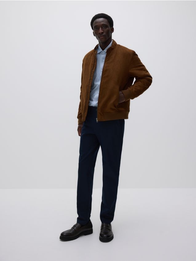 Reserved - Pantaloni chino slim fit - bleumarin Reserved - Pantaloni chino slim fit - bleumarin
