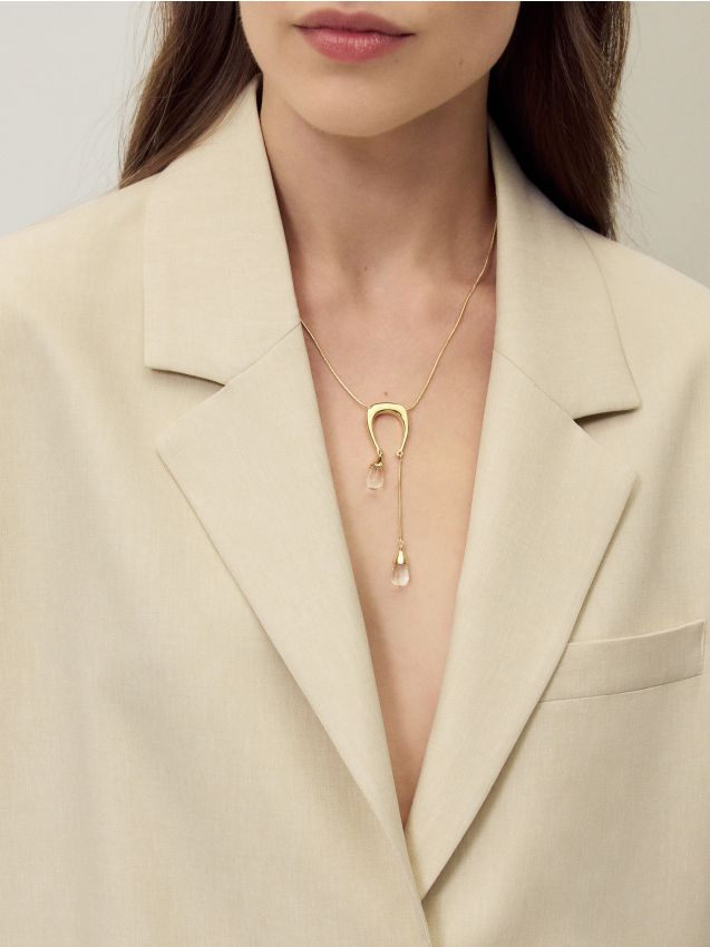 Reserved - necklace - auriu
