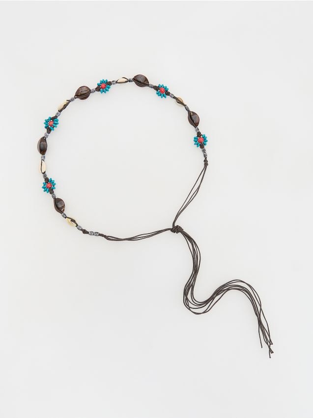 String belt with beads - RESERVED