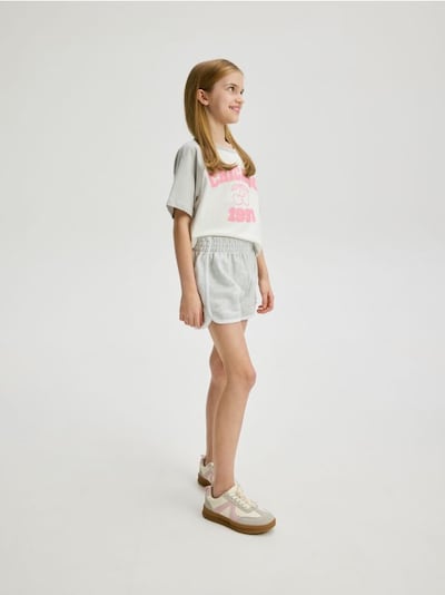Side-striped sweat shorts