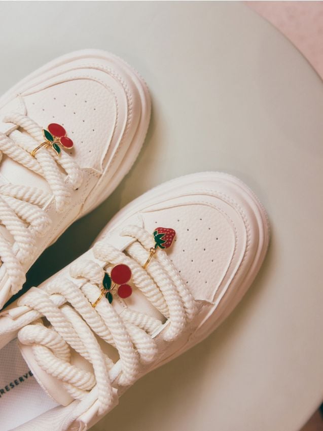 Leather imitation trainers - RESERVED