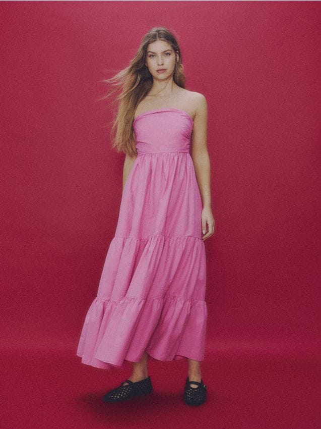 Rochie midi cu volănașe - RESERVED