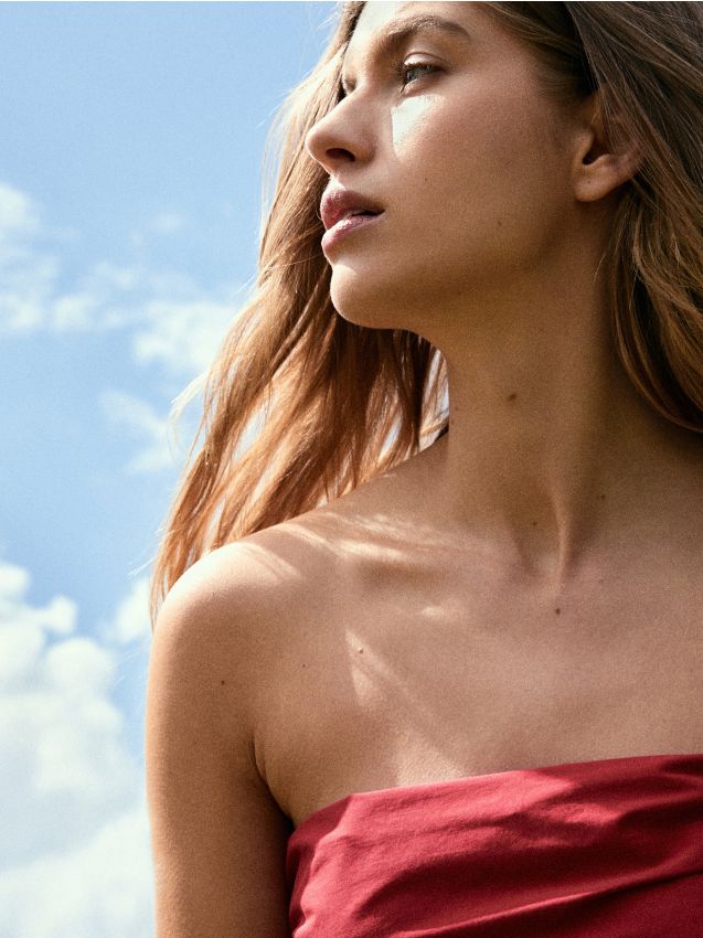 Midikleid mit Rüschen - RESERVED