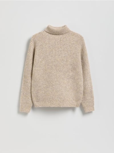 Turtleneck with wool blend