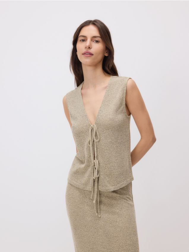 Reserved - LADIES` BLOUSE - bej