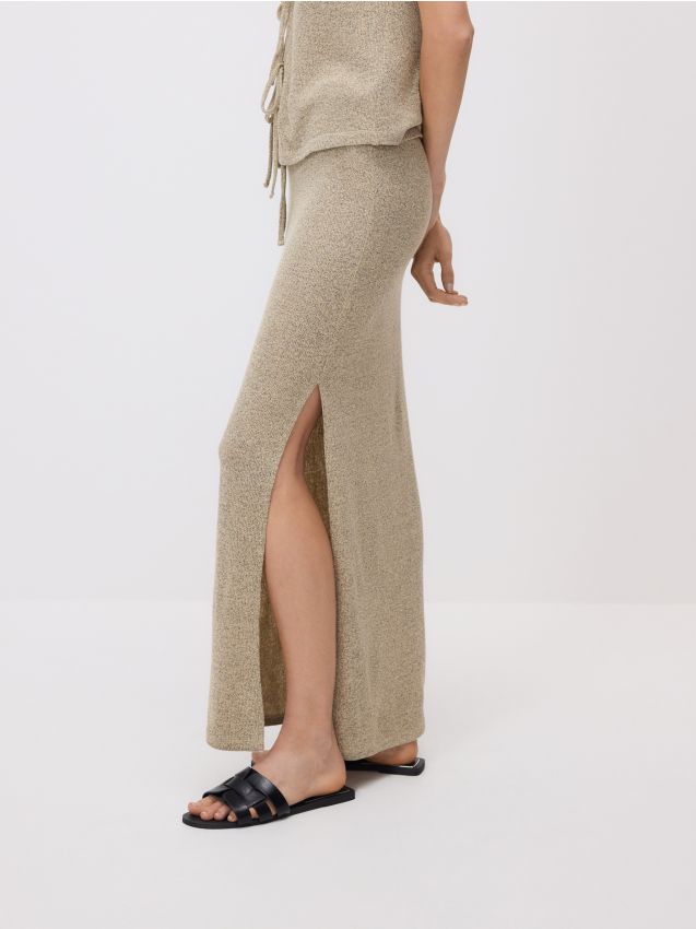 Viscose blend jersey skirt - RESERVED