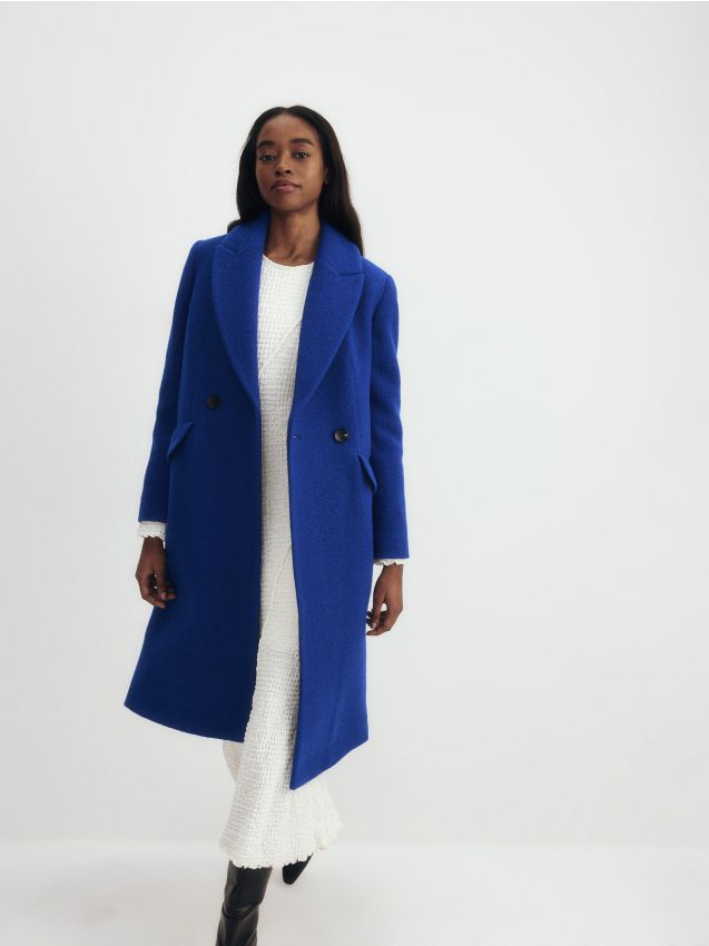 Double-breasted wool coat - RESERVED