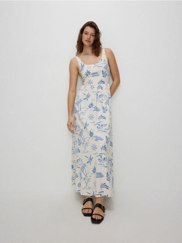 Viscose rich maxi dress - RESERVED