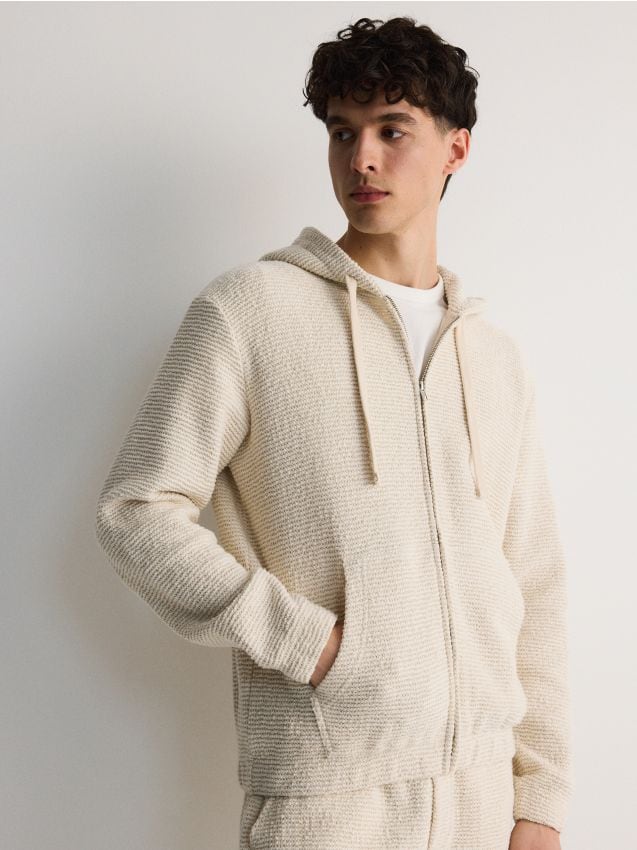 Reserved - bluză din tricot structural - bej