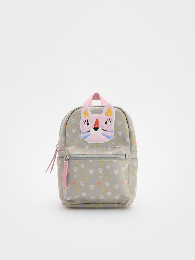 Reserved - children`s rucksack - gri deschis