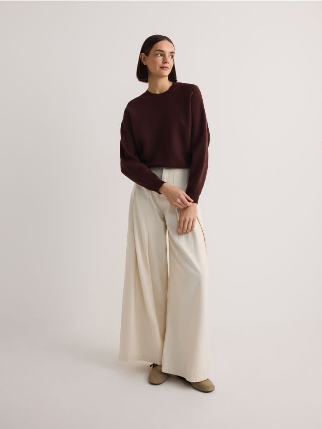 Regular fit viscose rich jumper - RESERVED